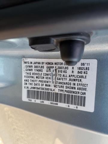 2012 HONDA CIVIC HYBR #3297926774
