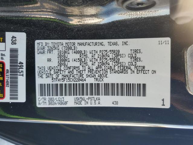 2012 TOYOTA TUNDRA CRE #3297932803