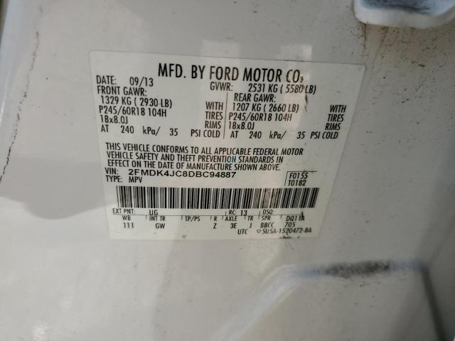 2013 FORD EDGE SEL - 2FMDK4JC8DBC94887