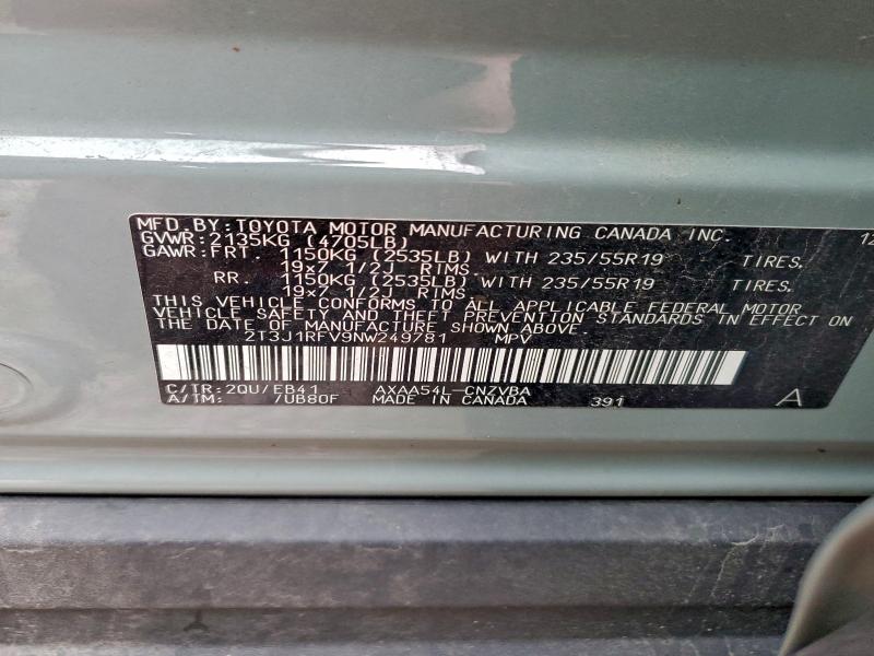 2022 TOYOTA RAV4 ADVEN #3302795951