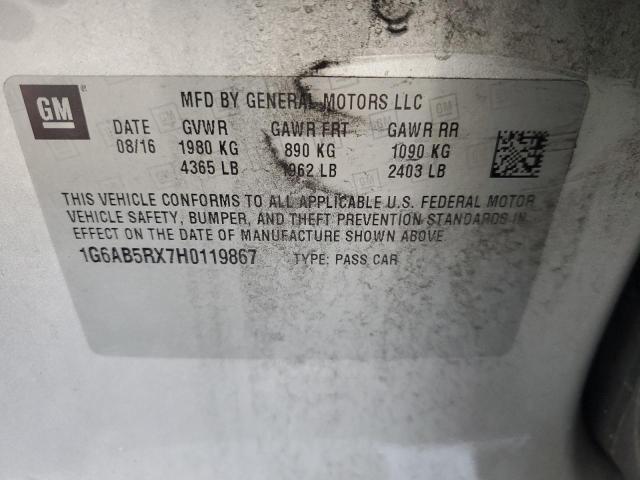 2017 CADILLAC ATS LUXURY 1G6AB5RX7H0119867