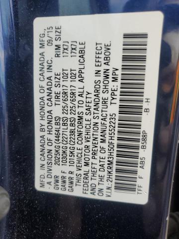 2015 HONDA CR-V EX #3297163487