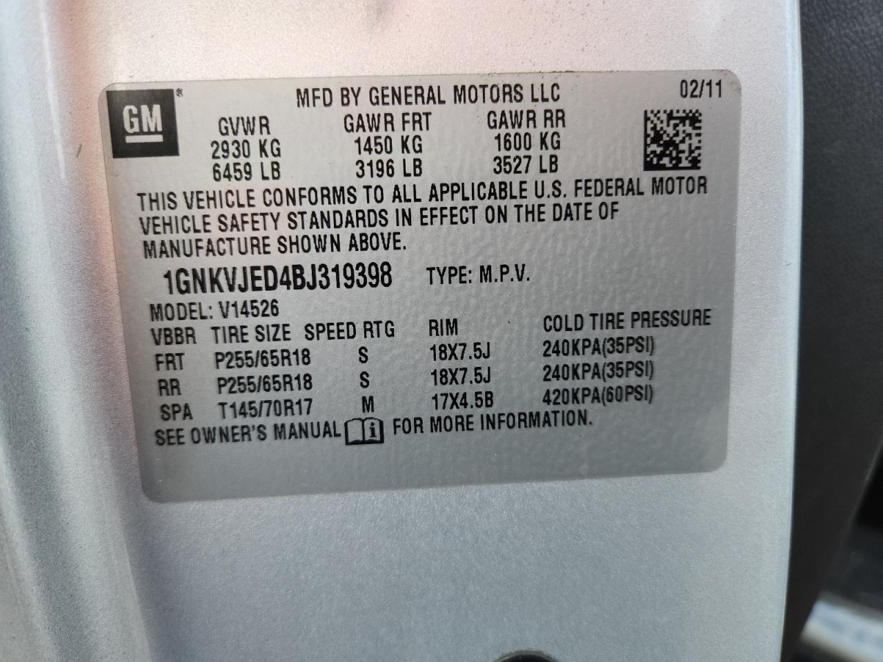 CHEVROLET TRAVERSE LT