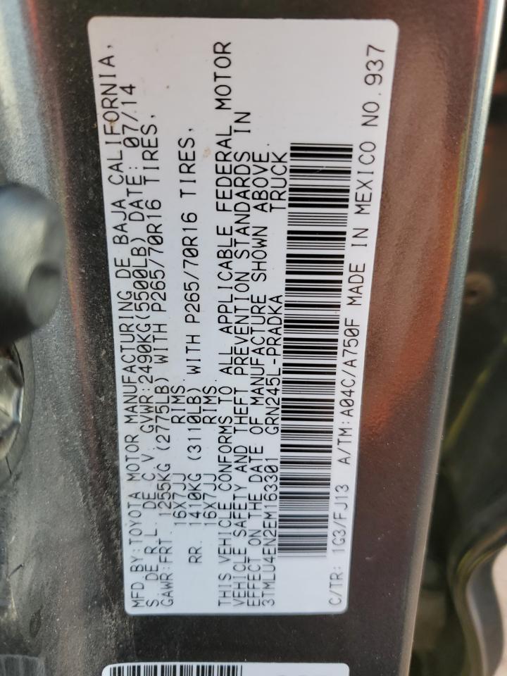 Lot #3310776970 2014 TOYOTA TACOMA DOU