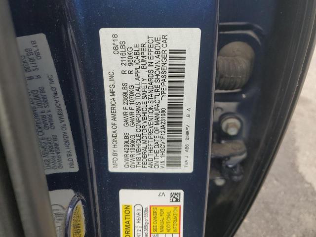 2018 HONDA ACCORD LX #3293446427