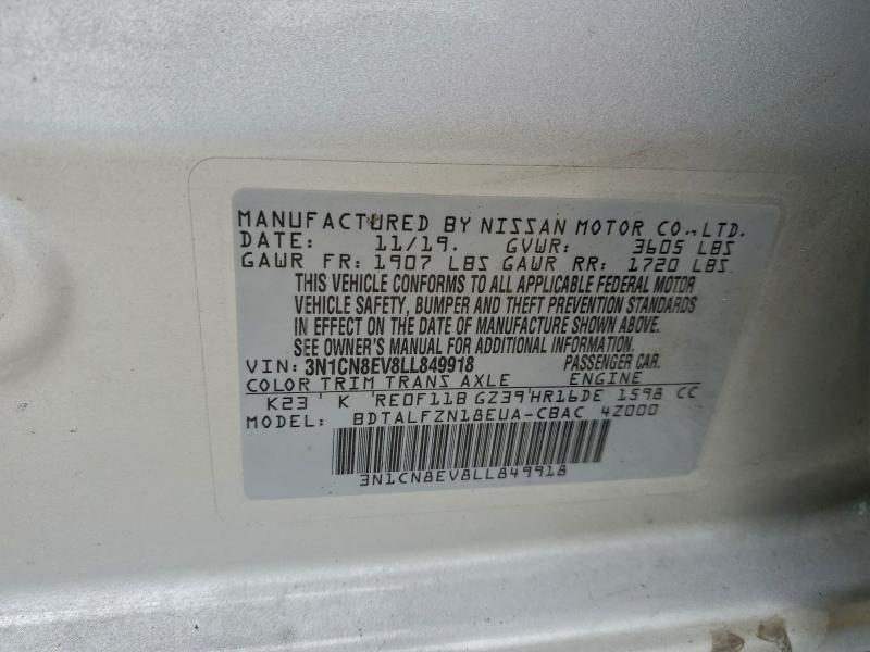 2020 NISSAN VERSA SV #3302662034