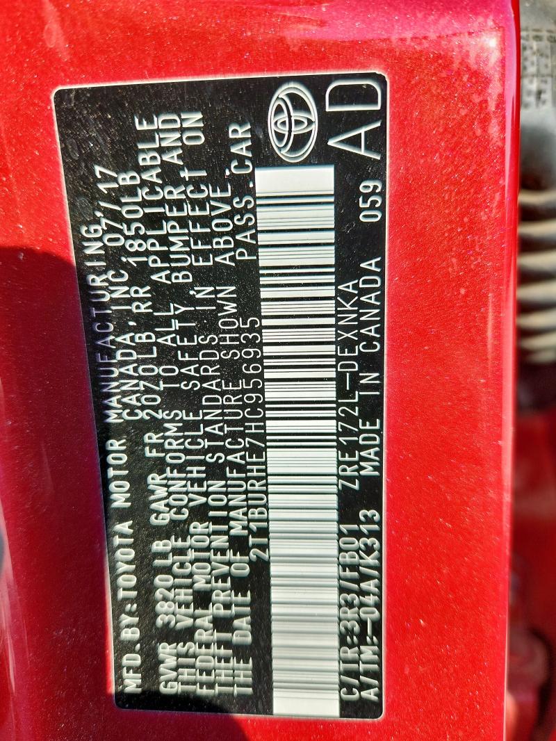 2017 TOYOTA COROLLA L #3305611720