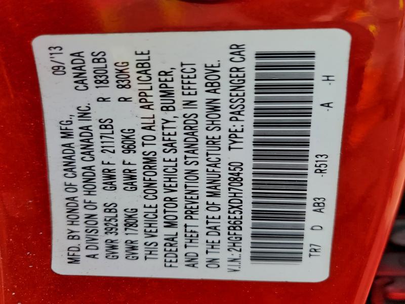 2013 HONDA CIVIC SI #3302816969