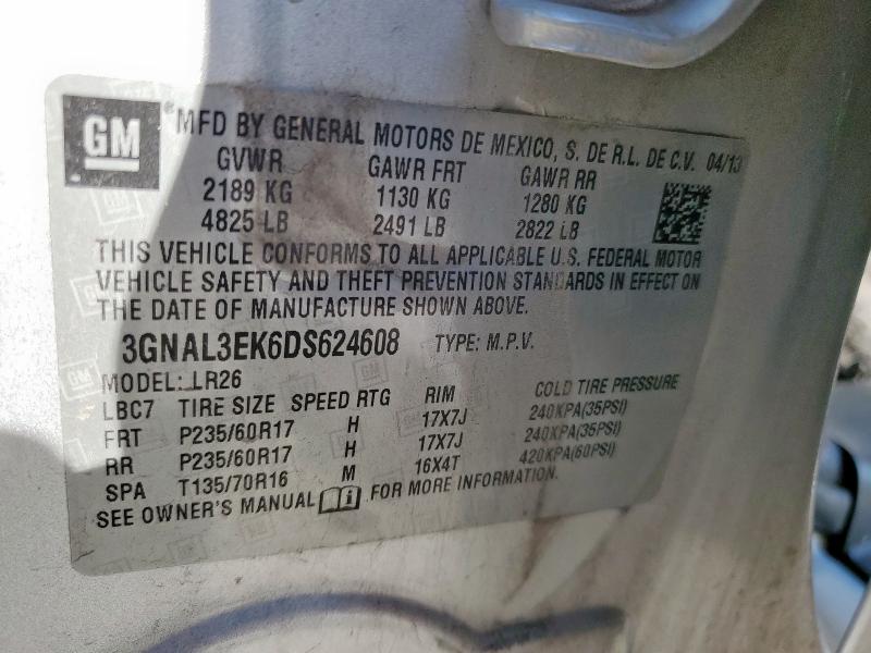 2013 CHEVROLET CAPTIVA LT #3304687916