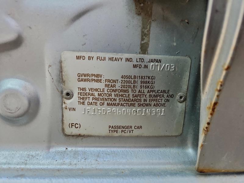 2004 SUBARU IMPREZA WR #3297186928