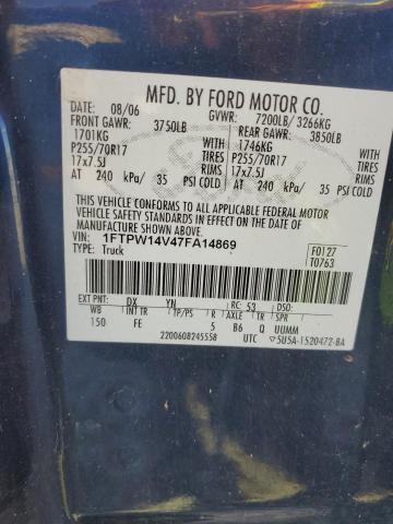 2007 FORD F150 SUPER #3284049801