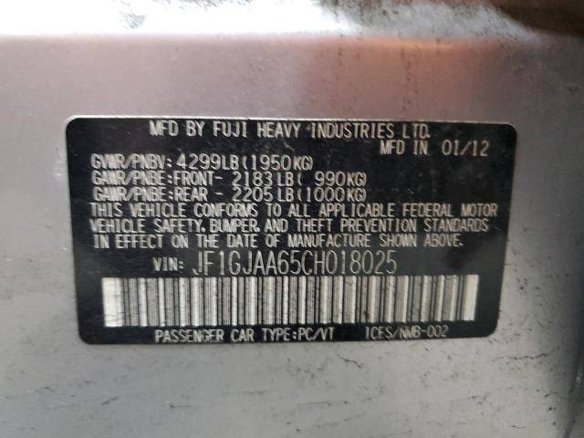 2012 SUBARU IMPREZA #3297151530