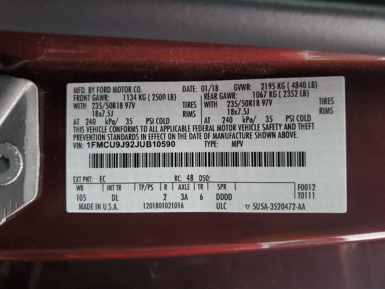 FORD ESCAPE TITANIUM