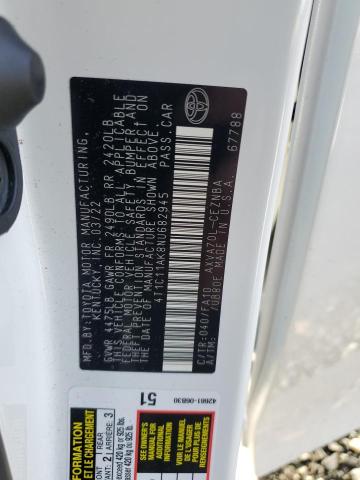 2022 TOYOTA CAMRY LE #3304535443