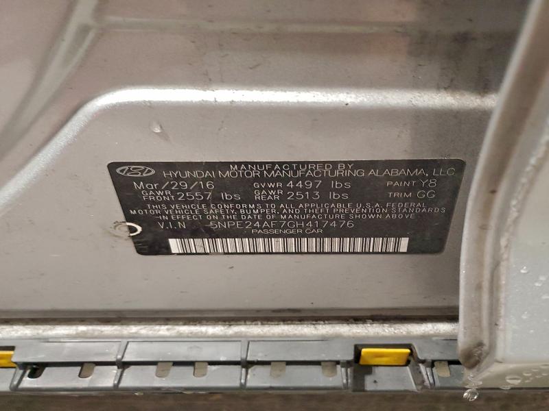 2016 HYUNDAI SONATA SE #3302909053