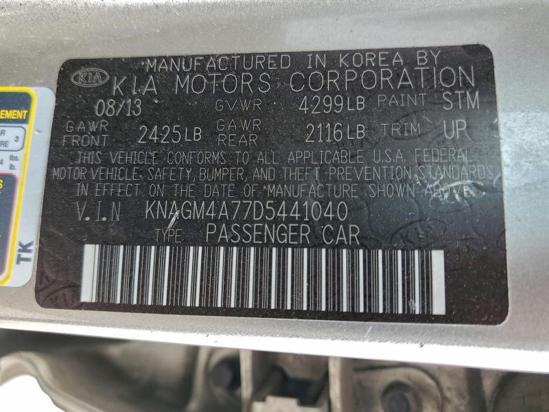 2013 KIA OPTIMA LX #3296386655