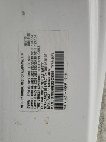 2019 HONDA ODYSSEY EL #3296835950