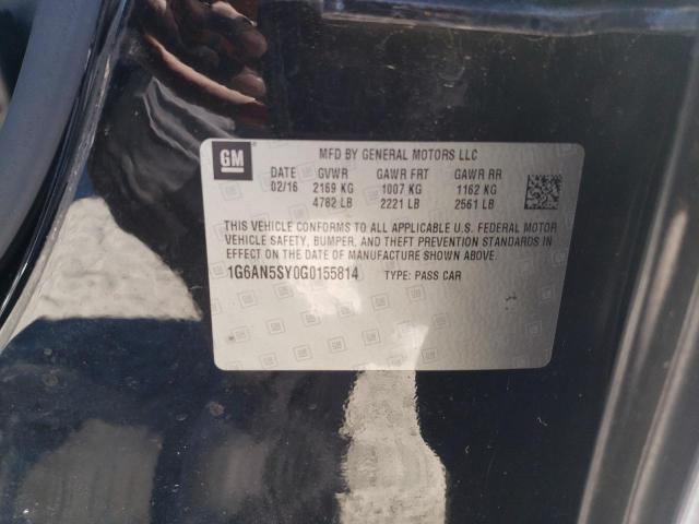 2016 CADILLAC ATS-V 1G6AN5SY0G0155814