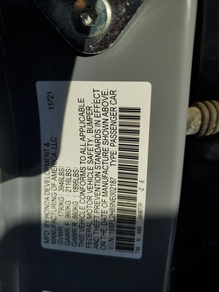 Lot #3302736041 2022 HONDA CIVIC SPOR