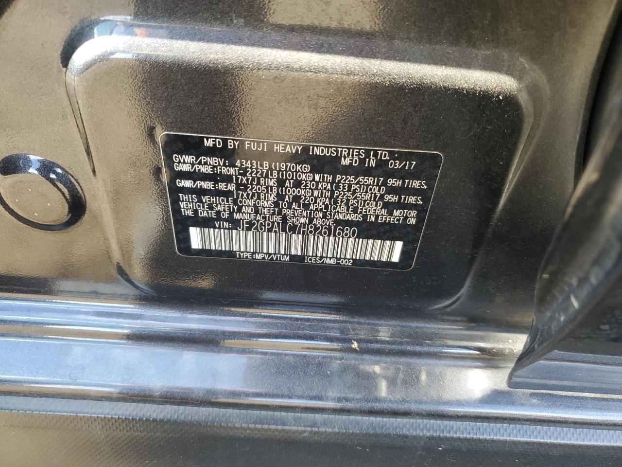 SUBARU CROSSTREK LIMITED