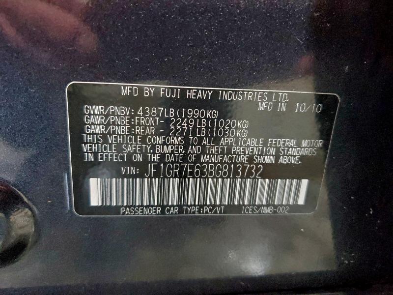 2011 SUBARU IMPREZA WR #3301986472