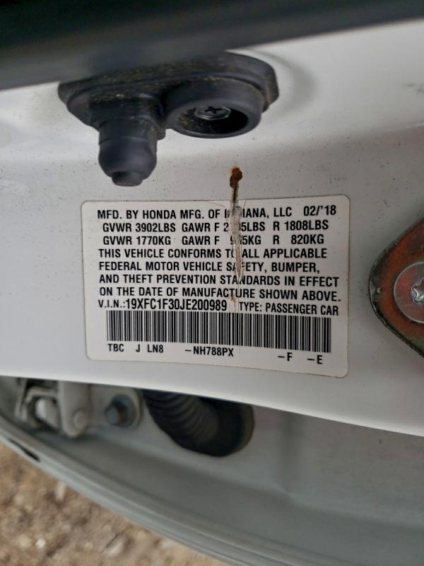 2018 HONDA CIVIC EX #3303723477