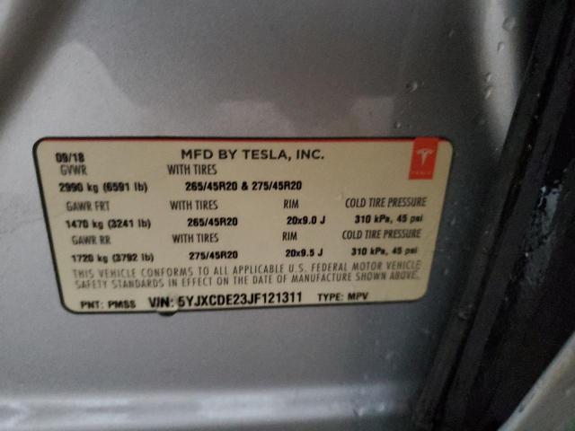 2018 TESLA MODEL X #3297315397