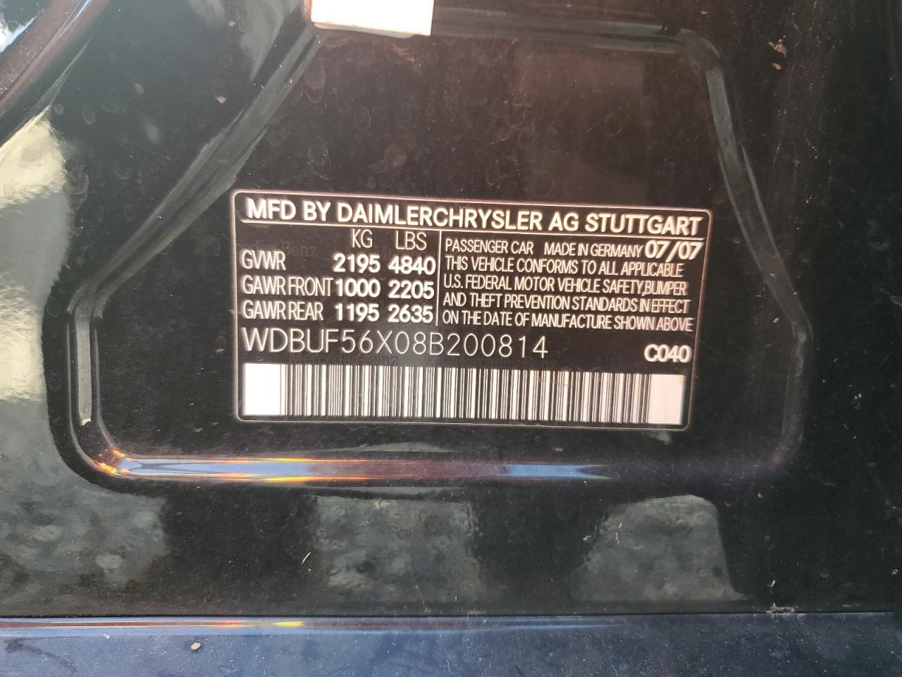 Lot #3301875468 2008 MERCEDES-BENZ E 350