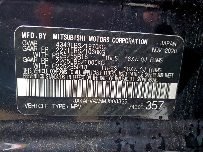 2021 MITSUBISHI OUTLANDER #3302741014