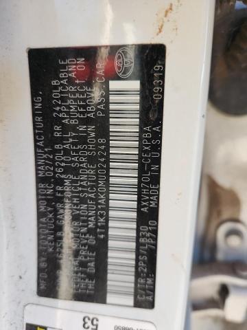 2021 TOYOTA CAMRY XSE #3279493238