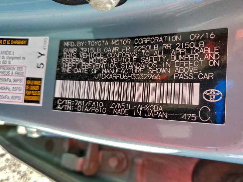 2017 TOYOTA PRIUS #3302796908