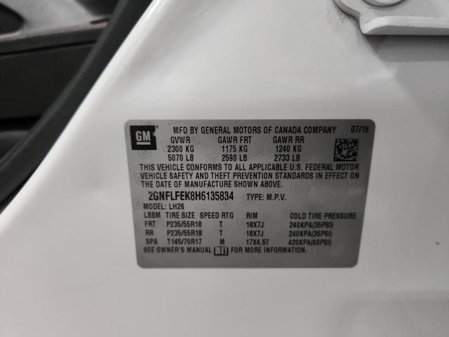 2017 CHEVROLET EQUINOX LT - 2GNFLFEK8H6135834