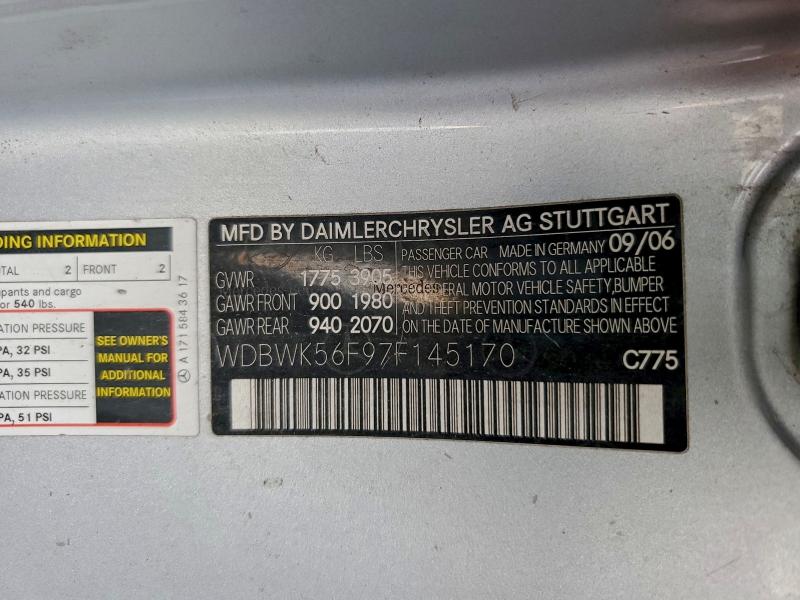 2007 MERCEDES-BENZ SLK 350 #3296442670