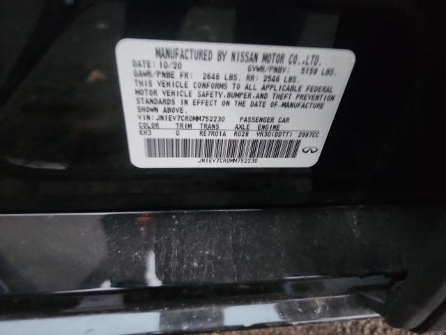 2021 INFINITI Q50 SENSOR JN1EV7CR0MM752230