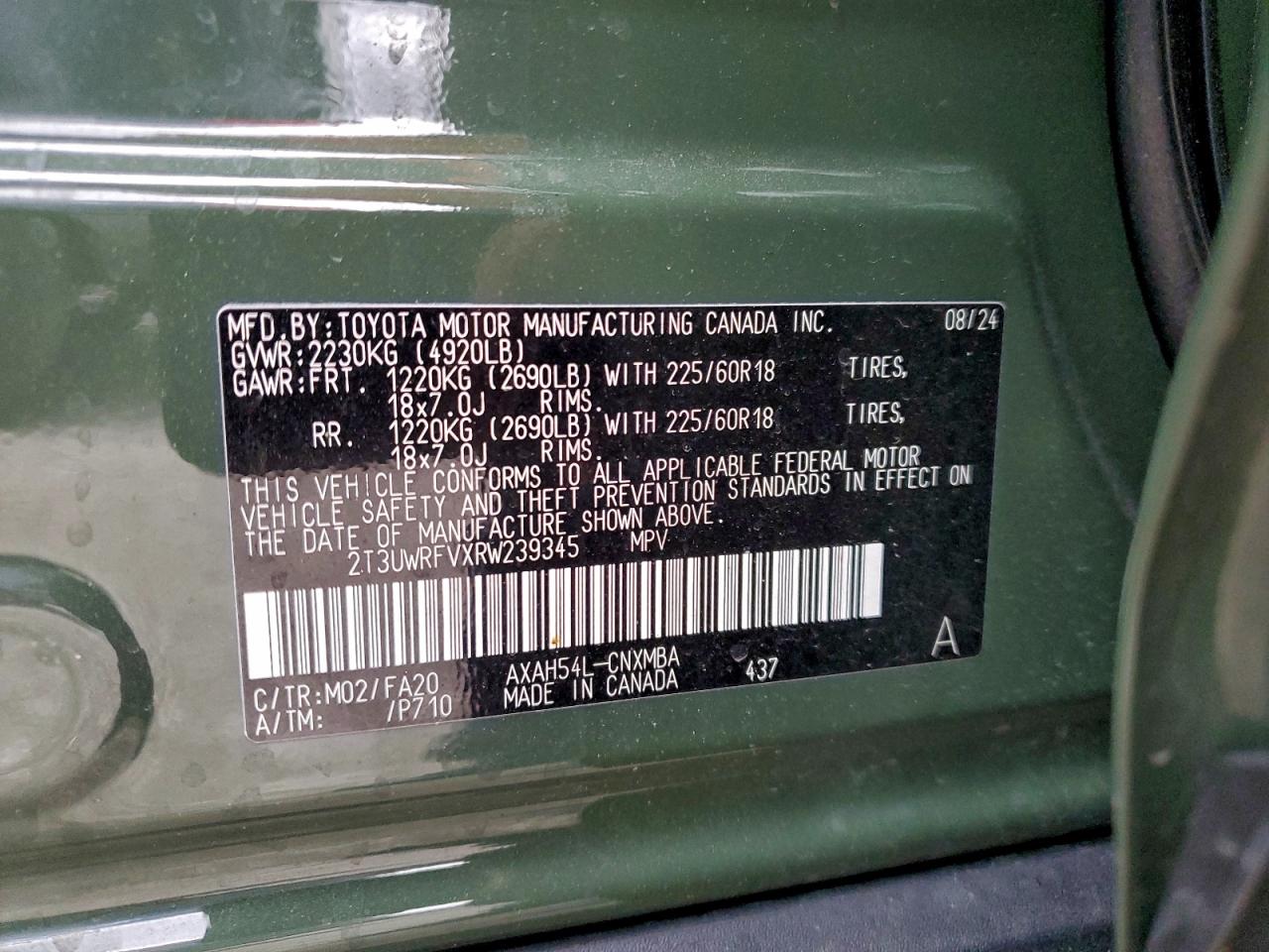 TOYOTA RAV4 WOODLAND EDITION