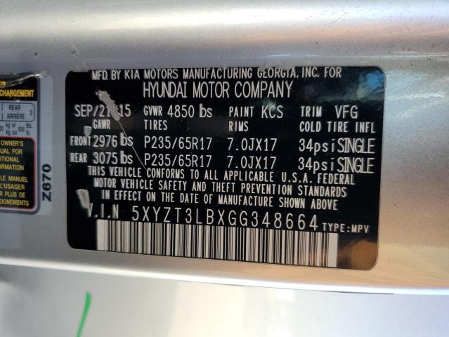 2016 HYUNDAI SANTA FE S #3291354154