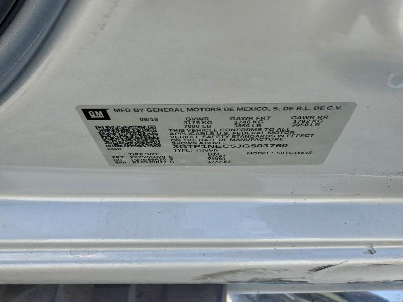 2018 GMC SIERRA C15 #3294314891