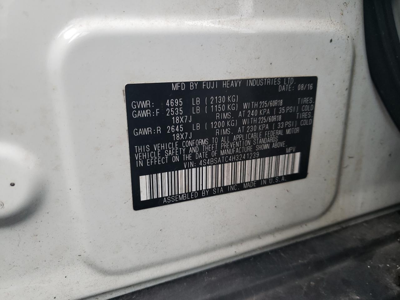 SUBARU OUTBACK TOURING