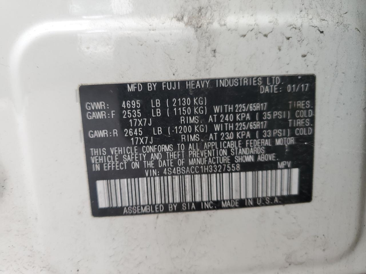 SUBARU OUTBACK 2.5I PREMIUM