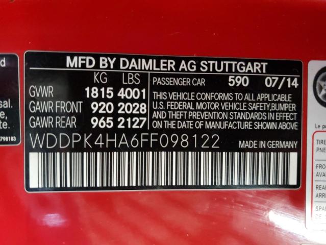 2015 MERCEDES-BENZ SLK 250 - WDDPK4HA6FF098122