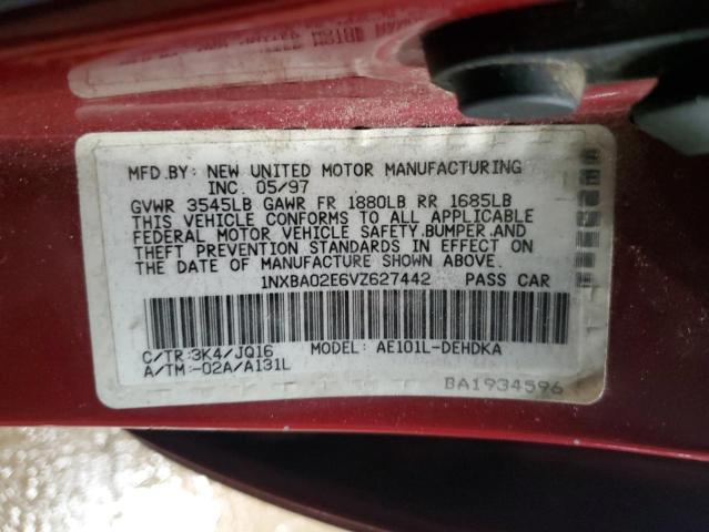 1997 TOYOTA COROLLA BA #3284915999