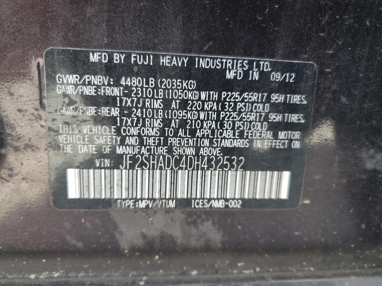 SUBARU FORESTER 2.5X PREMIUM