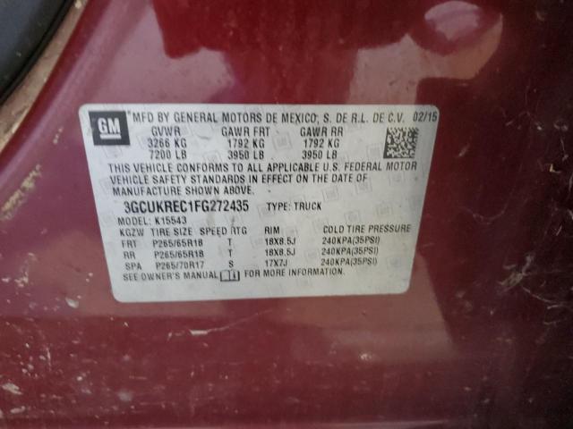 2015 CHEVROLET SILVERADO #3303624929