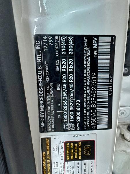 2015 MERCEDES-BENZ ML 350 #3297860817