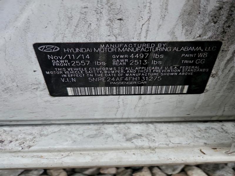 2015 HYUNDAI SONATA SE #3298000051