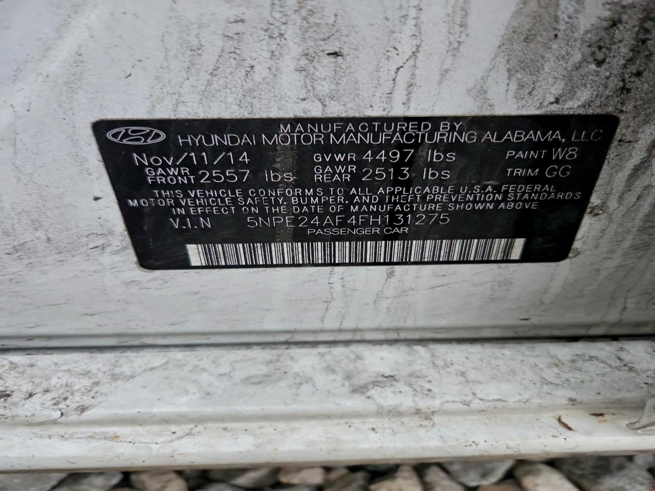 Lot #3298000051 2015 HYUNDAI SONATA SE