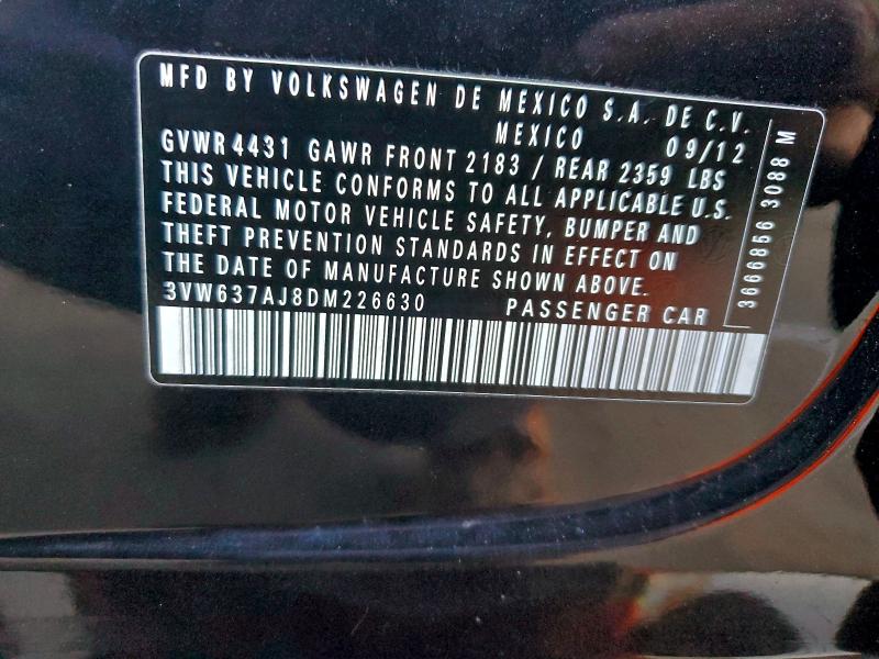 2013 VOLKSWAGEN JETTA HYBR #3296874922