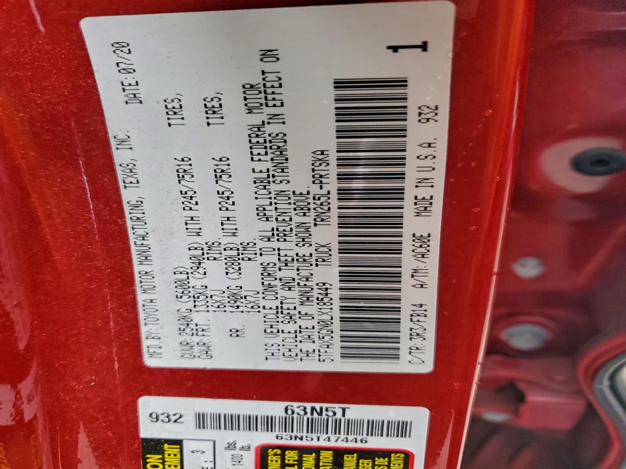 TOYOTA TACOMA DOUBLE CAB