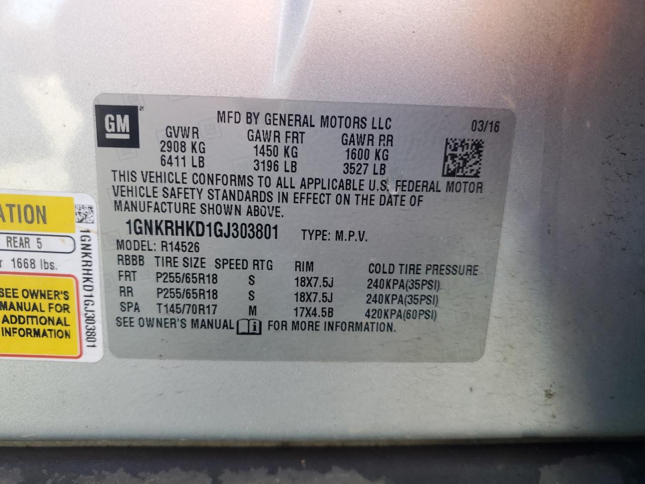 CHEVROLET TRAVERSE LT