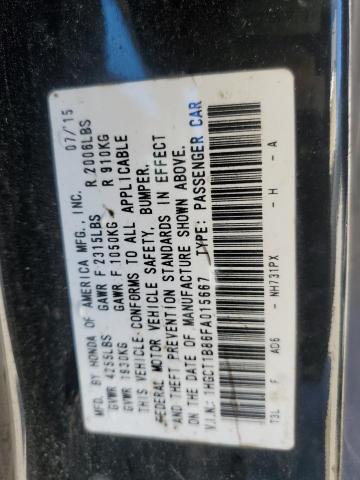 2015 HONDA ACCORD EXL #3302885943